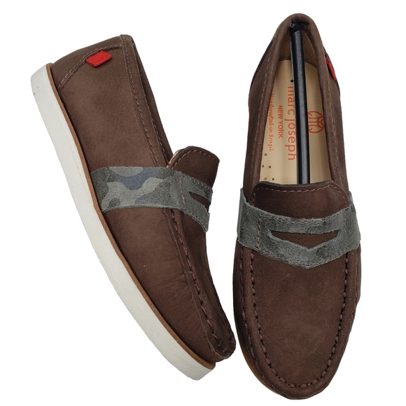 Marc Joseph | NIB Dumbo Brown Nobuck Preppy Classic Leather Loafers Boy's 11 - Picture 1 of 15